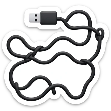 connected flowing BLK letters where all letters are joined together in one continuous design sticker