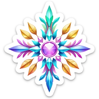 Epic divine legendary complex detailed iridescent gradients aesthetic-scenery-Decorations sticker