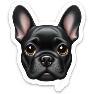 black frenchie sticker