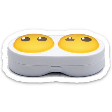 dual compartment screw-top prescription contact lens case sticker