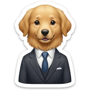 Dog wearing a suit sticker