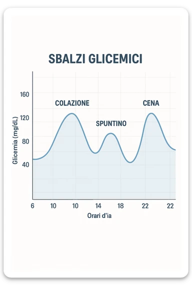 Sbalzi glicemici con grafico italiano sticker