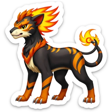 Houndoom-Tigress-Luxray-Gryphon-fusion (full body) sticker