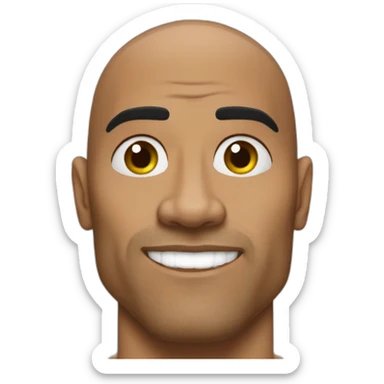 The rock qui lève le sourcils sticker