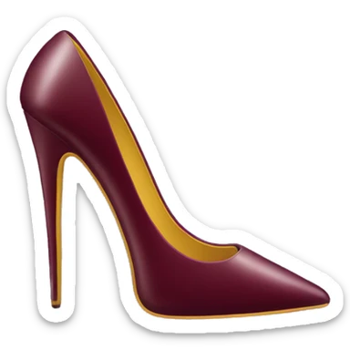 Burgundy stiletto sticker