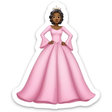Pink princess gown with long sleeve  sticker