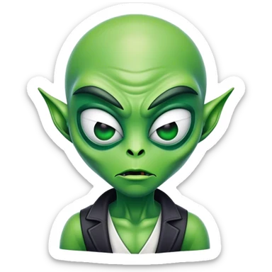 gangster alien sticker