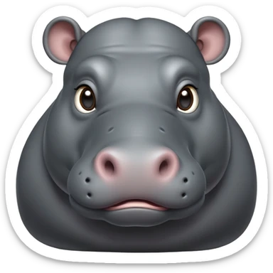 cinematic-noble-hippo-portrait-emoji,-poised-and-regal,-with-a-massive,-robust-build-and-a-smooth,-well-groomed-slate-gray-hide,-deep-set-soulful-eyes,-simplified-yet-sharp-and-sophisticated-features,-highly-detailed,-glowing-with-a-soft sticker