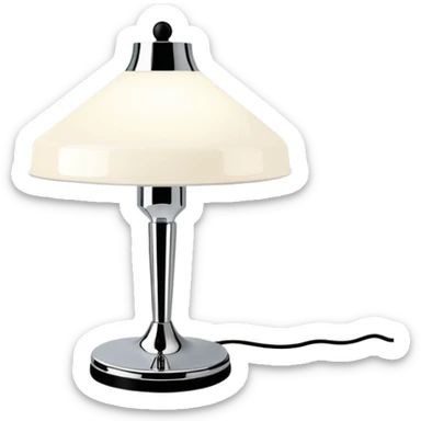 Lamp Poul Henningsen for Louis Poulsen PH 2/1 table lamp in white and chrome sticker