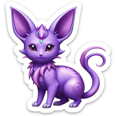 Shiny Exotic Espeon-Delcatty-Nidorino-Hybrid-Creature sticker