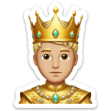 a portrait of sun emperor sticker