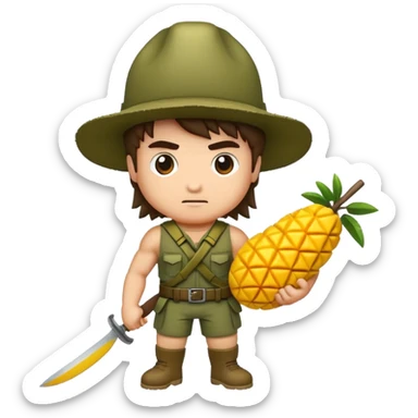 mango pixelar rambo styile sticker