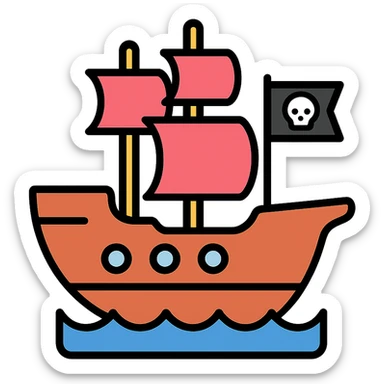 pirate ship sticker