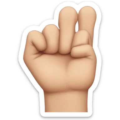 a back of a hand in a fist, but the pinky is still out sticker