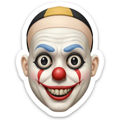 Art the clown (Bald mime with a small black cap on his head) Terrifier movie sticker