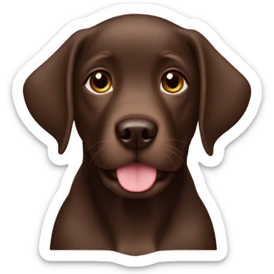 Chocolate lab female puppy  sticker