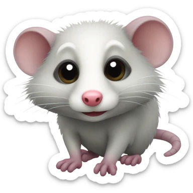 Cute opossum sticker