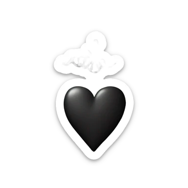 vintage valentine’s day card black sticker