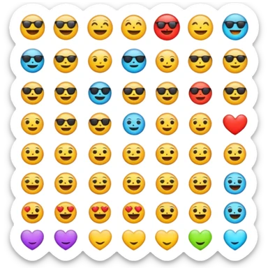 emoji pack for mobile social network sticker
