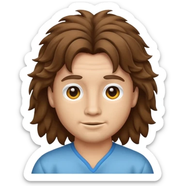 emoji of a mullet sticker