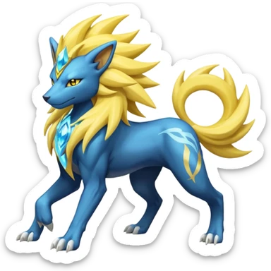 Luxray-Manectric-Suicune-Solgaleo-fusion sticker