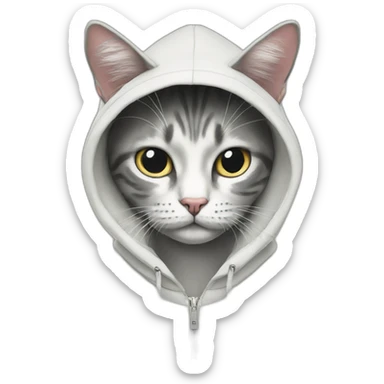 dior fashion hoodie cat sticker