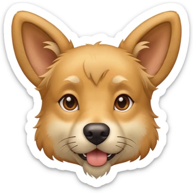 Vira lata caramelo claro pelo todo caramelo claro, de orelha em pé e pelo curto  sticker