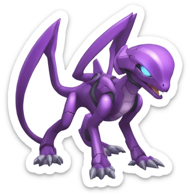  Cool Edgy Godly Futuristic Digimon-Fakemon-Genesect-Reptile full body sticker