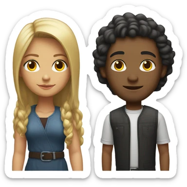 mixed girl and white man in e36 sticker