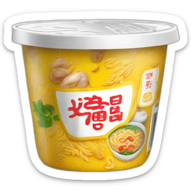 tiny aluminium package with seasoning for instant noodles soup sticker