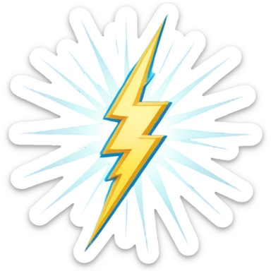 A lot of light blue rays lightnings sticker