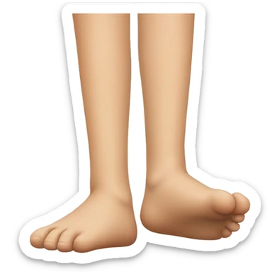 Girl with one huge foot and one regular foot sticker
