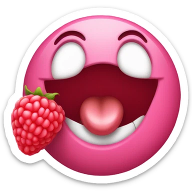 Blowing a raspberry sticker