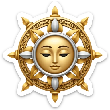 symbol of divine synergy between earth God, sun God, sea God and Death God sticker