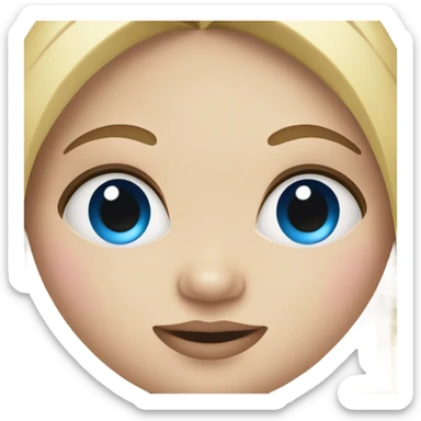 Fat girl with blonde straight hair and blue eyes sticker