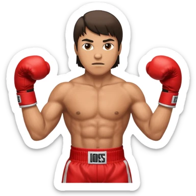 Boxer ,with a mullet haircut sticker