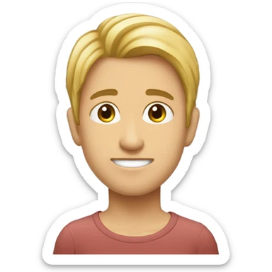 мужчина 28 лет светлые волосы маленький нлс круглое лицо маленькие губы голубые глаза и щетина  sticker