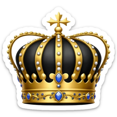 can you make some kind of royal crown crest thats black and gold please sticker