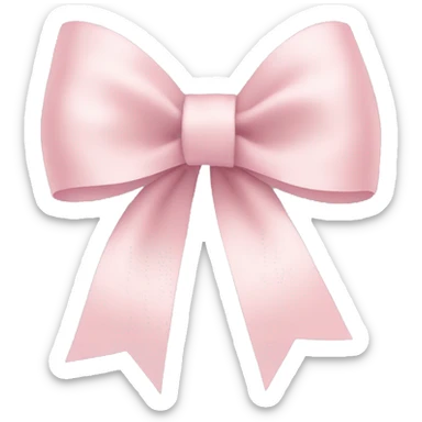 Pale pink ribbon bow sticker