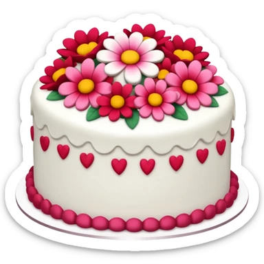 floral cake sticker