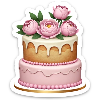 floral cake rustic  sticker