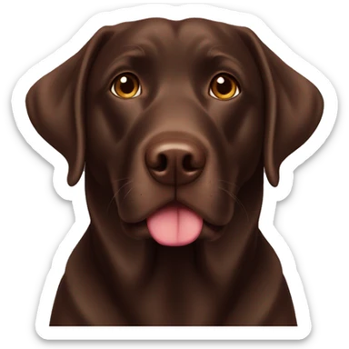Chocolate lab heart eyes sticker