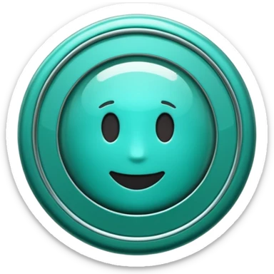 Create a custom emoji badge featuring a stylized, glossy letter “S”. Use the Platinum rank style from League of Legends: teal-green metallics, reflective surfaces, and a futuristic elegant frame. Vibrant and high readability.
 sticker