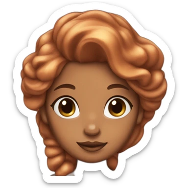a caramel-skinned mermaid sticker