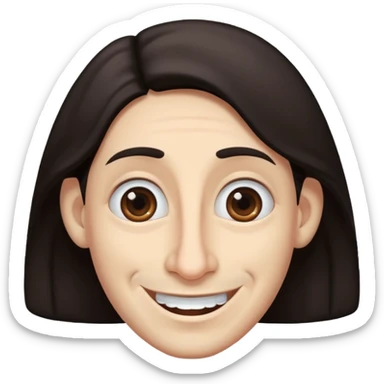 Créate a Jewish with a big nose and has a big sneaky smile emoji sticker