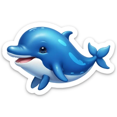 Cinematic Cute Humpback Whale Portrait Emoji, Head tilted playfully and inquisitively, featuring a softly rounded body with bright, sparkling eyes and an adorably expressive mouth, Simplified yet irresistibly adorable features, highly detailed, glowing with a warm, ocean-blue glow, high shine, affectionate and gentle, stylized with a touch of whimsical aquatic charm, soft glowing outline, capturing the essence of a friendly and endearing whale that seems as if it could sing its way into your heart! sticker