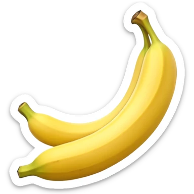 Banana peeled or cut in 3d sticker