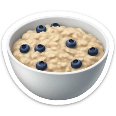 Bowl of oatmeal with blueberries  sticker