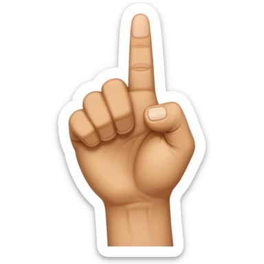 Backside of the Fist with the pointer finger knuckle up sticker