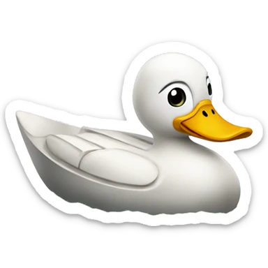 duck on a boat sticker